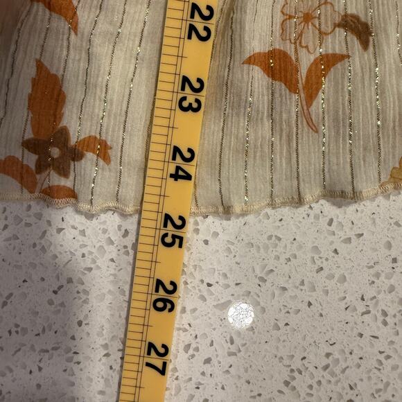 Spell & The Gypsy Collective Hendrix Boho Floral Long Sleeve Peasant Top XS Fall - Picture 9 of 9